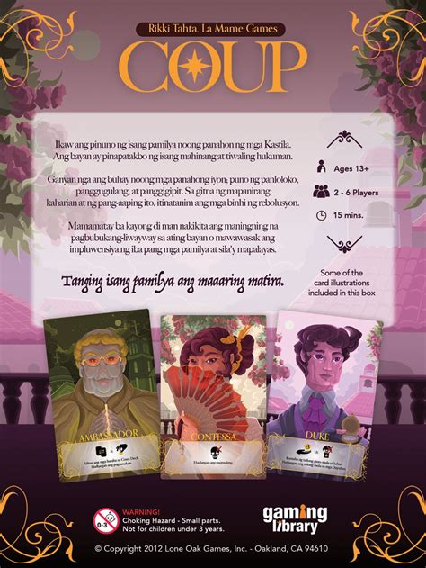 coup card game characters|Coup: Philippine Edition .